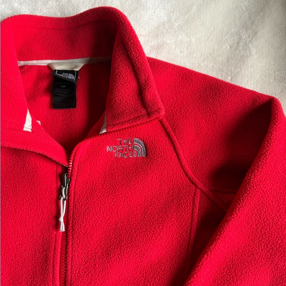 The North Face Red Fleece Zip Up